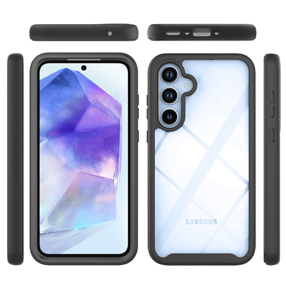 Чoхол Shockproof до Samsung Galaxy A55 5G, із захисним екраном, чорний