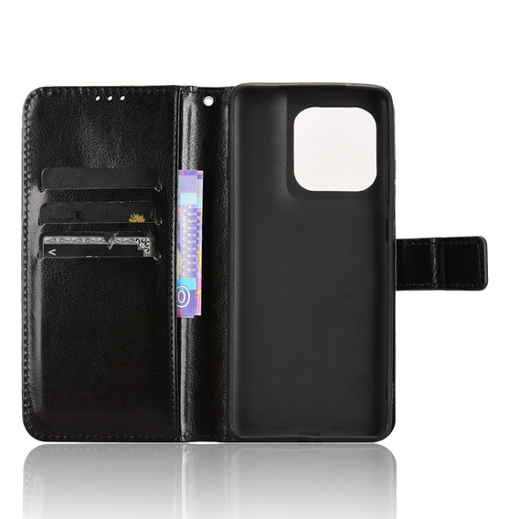 Футляр з клапаном для Motorola Edge 60 / 60 Fusion, Crazy Horse Wallet, чорний