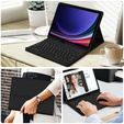 Чохол + клавіатура Samsung Galaxy Tab S9 FE, Leather Pen Slot, чорний