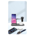 Индуктивное зарядное устройство Qi2 3in1 15 Вт для iPhone / Apple Watch / Airpods / Galaxy / Galaxy Watch / Galaxy Buds, черный