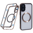 Магнітний чохол Dual Glass MagSafe для iPhone 16, золотий