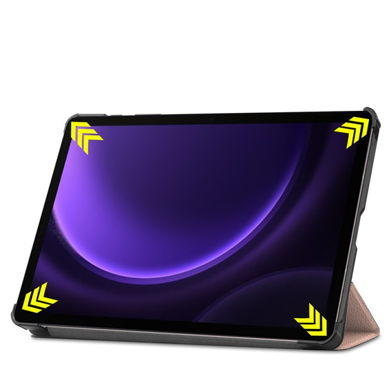 Чехол для Samsung Galaxy Tab S9 FE, Tri-fold, розовый rose gold