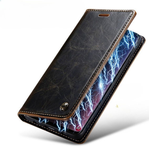 Флип-кейс CASEME для Samsung Galaxy S10+ Plus, Waxy Textured, кофе