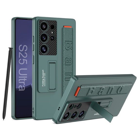 Чехол до Samsung Galaxy S25 Ultra, GKK Leather, чёрный