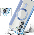 Откидной чехол для Samsung Galaxy S25 FE, RFID Wallet MagSafe CamShield, синий