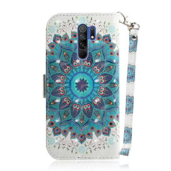 Откидной чехол для Xiaomi Redmi 9, Wallet, Mandala Flower