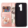 Откидной чехол для Xiaomi Redmi Note 8 Pro, Wallet Zippered, розовый rose gold