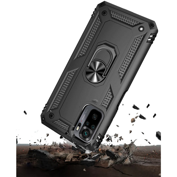 Броньований Чoхол до Xiaomi Redmi Note 10/10S, Nox Case Ring, чорний