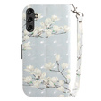 Чохол-книжка для Samsung Galaxy A14 4G/5G, Wallet, flowers magnolia, білий