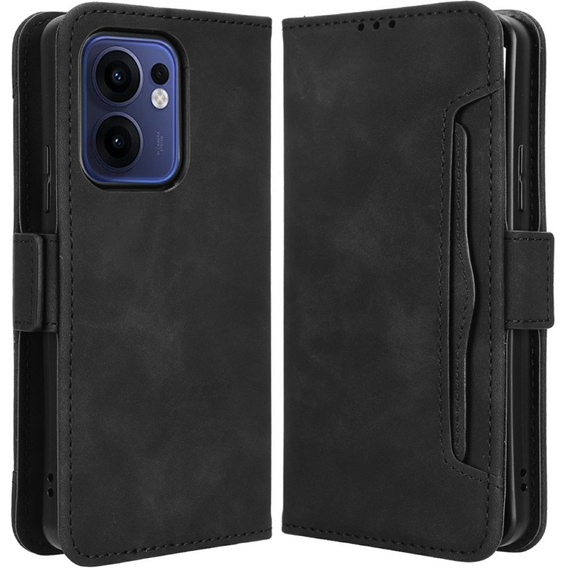 Футляр з клапаном для Oppo Reno 13F / Oppo Reno 13FS, Card Slot, чорний