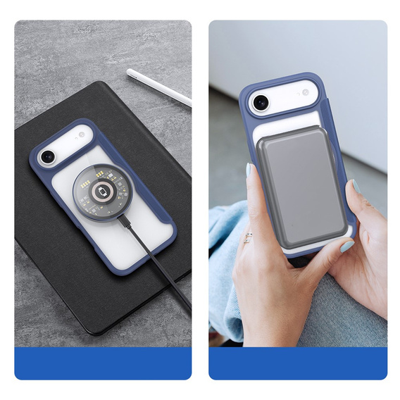 Чохол Dux Ducis для iPhone Air, Skin X Pro, з клапаном, для MagSafe, темно-синій