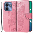 Откидной чехол для Motorola Edge 40, Butterfly, розовый