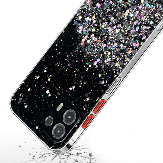 Чoхол до Motorola Edge 20 Lite, Glittery, чорний