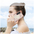 Чохол для Samsung Galaxy S23 FE, Leather Flower Card Slot, рожевий