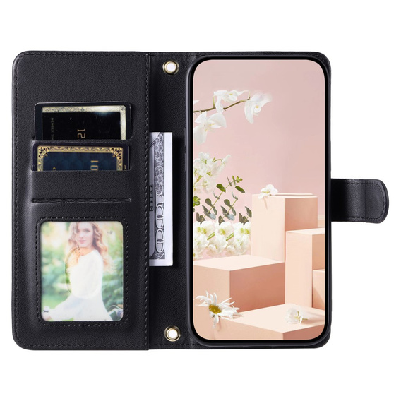 чехол-крышка для Samsung Galaxy A36 5G, Rhombus Crossbody Leather, чёрный