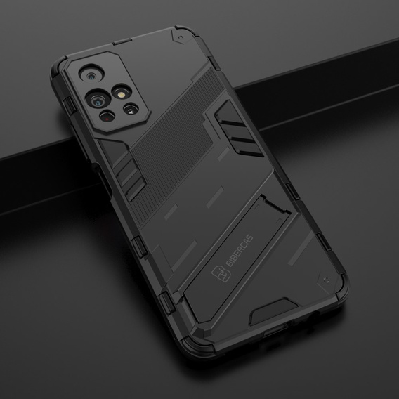 Чехол для Xiaomi Poco M4 Pro 5G / Note 11S 5G, Military kickstand, синий