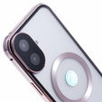 Магнітний чохол Dual Glass MagSafe для iPhone 16, рожевий rose gold