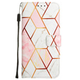 Откидной чехол для Xiaomi Redmi Note 13 Pro 4G / Xiaomi Redmi Note 14S / Xiaomi Poco M6 Pro 4G, Wallet, Marble розовый