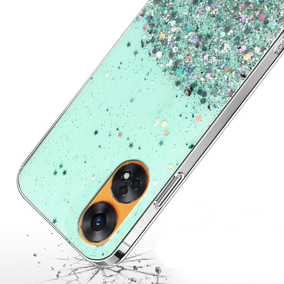 Чехол до Oppo Reno8 T, Glittery, зелёный