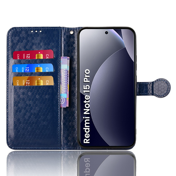 Чехол с клапаном Wallet Rhombus для Xiaomi Redmi Note 15 Pro 4G
