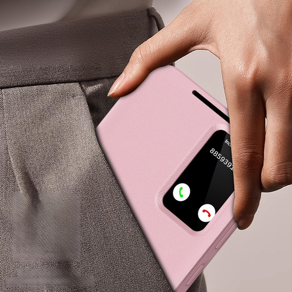 Флип-кейс для Samsung Galaxy S25 Ultra, Smart View Wallet, розовый