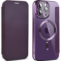Чохол-книжка для iPhone 14 Pro Max, RFID Wallet MagSafe CamShield, фіолетовий