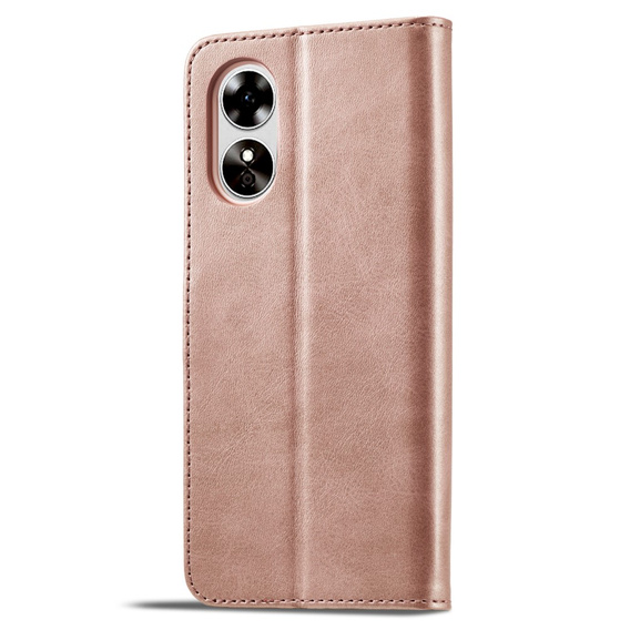 Чохол-книжка для Oppo A17, LC.IMEEKE, рожевий rose gold