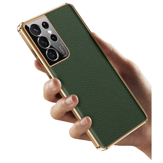 Чoхол до Samsung Galaxy S23 Ultra, Cowhide Leather, зелений