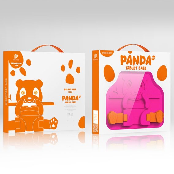 Детский чехол DUX DUCIS для Samsung Galaxy Tab A9, Cartoon Panda, бронированный защитный, розовый