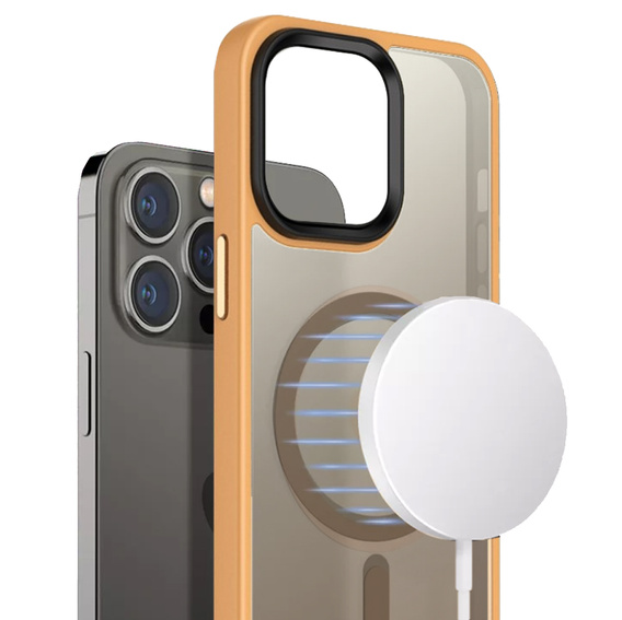 Чoхол до iPhone 14 Pro, Simple MagSafe, помаранчевий