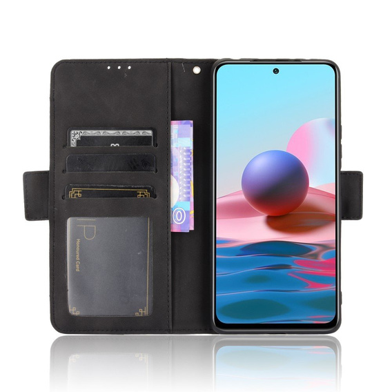 Футляр з клапаном для Xiaomi Redmi Note 10 Pro, Card Slot, чорний