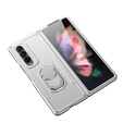 Чехол GKK KickStand Ring до Samsung Galaxy Z Fold3 5G, Cam Shield, Silver