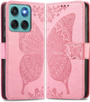 Чохол-книжка для Motorola Edge 60 / 60 Fusion, Butterfly, рожевий rose gold