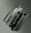 Броньований чохол для iPhone 15 Pro Max, Dexnor CamProtect MagSafe, зелений (Дві рамки)