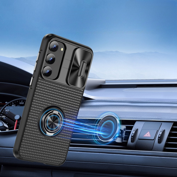 Чoхол до Samsung Galaxy S23, Camera Slide Ring, чорний