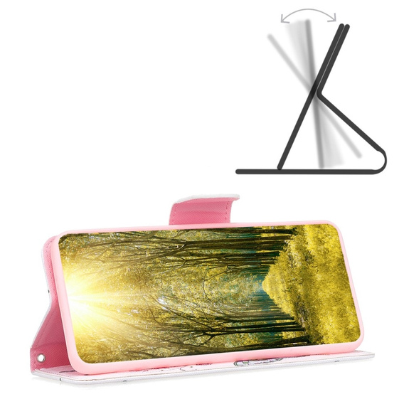 Чохол-книжка для Xiaomi 13 Lite, Wallet, butterfly & flowers, білий