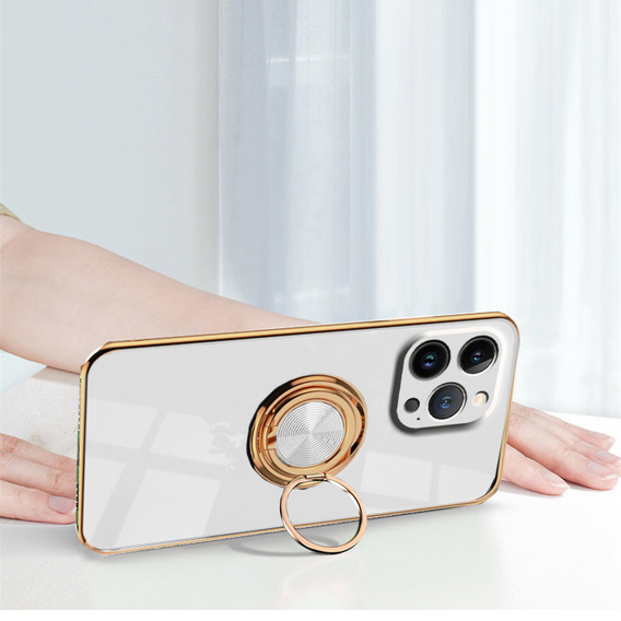 Чехол до iPhone 14 Pro, Electro Ring, белый