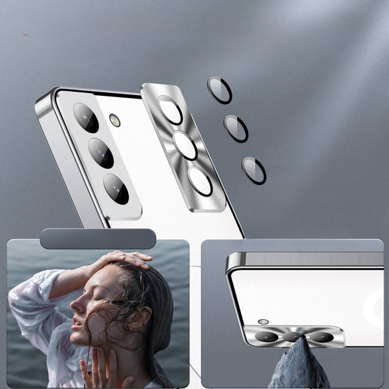 Захисний чохол для камери Samsung Galaxy S21 FE 5G, CamShield MagSafe, прозорий / сріблястий