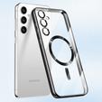 Чохол для Samsung Galaxy S24, Electro MagSafe, чорний + Скло на екран