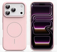 Силіконовий чохол для iPhone 17 Pro Max, для MagSafe, протиударний, рожевий