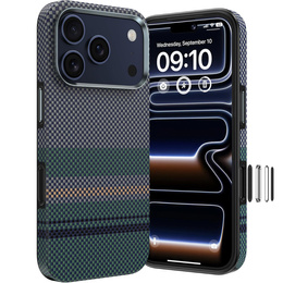 Чехол BENKS Kevlar для Samsung Galaxy S25 Ultra, для MagSafe, Carbon Fiber, чёрный