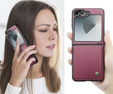 Чохол для Samsung Galaxy Z Flip7 FE / Z Flip6, CASE Litchi Leather, червоний