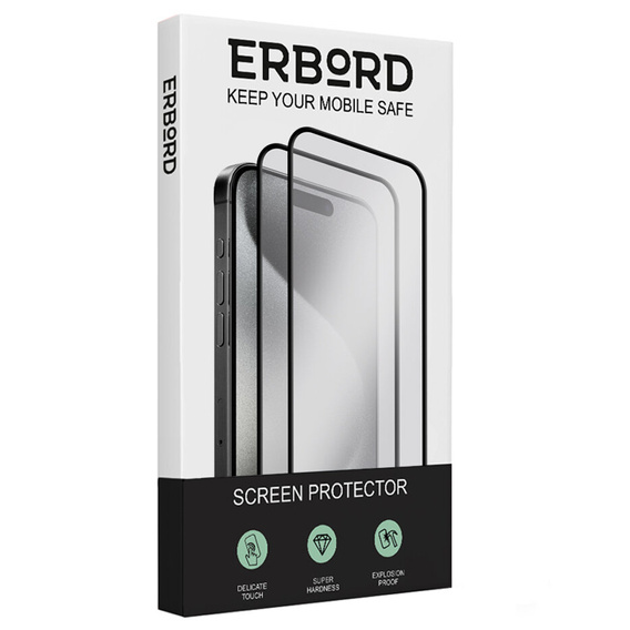 2х гартоване скло ERBORD для камери, щоб iPhone 15 Pro Max