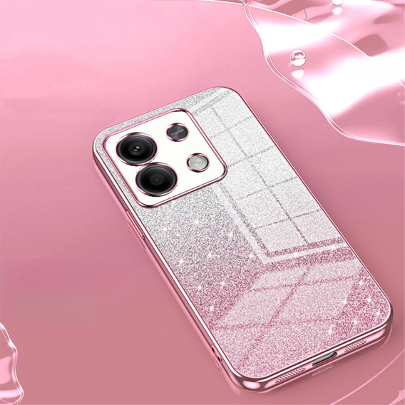 Чохол для Xiaomi Redmi Note 13 5G, Glitter Case CamShield, рожевий