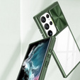 Чехол до Samsung Galaxy S22 Ultra, Slide Camera, зелёный