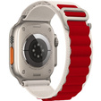 Нейлоновый ремешок до Apple Watch 1/2/3/4/5/6/7/8/SE/ULTRA 42/44/45/49 MM, Beige / Red