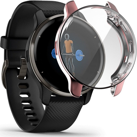 Чехол 2в1 с защитой экрана для часов Garmin Venu 2 Plus, Pink
