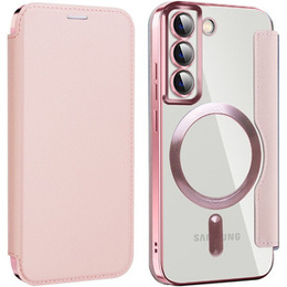Откидной чехол для Samsung Galaxy S22 5G, RFID Wallet MagSafe CamShield, розовый