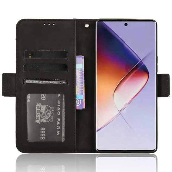Футляр з клапаном для Infinix Note 40 Pro Plus, Card Slot, чорний