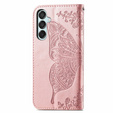 Чохол-книжка для Samsung Galaxy M35, Butterfly, рожевий rose gold